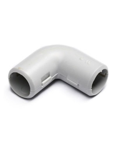 Угол 90° (из двух частей) для труб D20 мм, без галогена (25 шт/уп) Экопласт 41220-25HF в Ногинске Аксессуары для труб (ОКЛ) Экопласт Pintop.ru