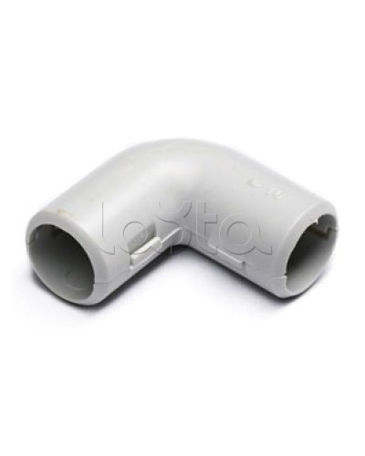 Угол 90° (из двух частей) для труб D32 мм, без галогена Экопласт 41232HF в Ногинске Аксессуары для труб (ОКЛ) Экопласт Pintop.ru