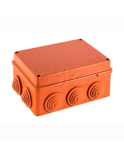 JBS150 Коробка огн. E110, о/п 150х110х70мм, без галогена,10 вых., IP55, 9P, (1,5-4 мм2), цвет оранж. Экопласт (43169HF) в Ногинске Коробки (ОКЛ) Экопласт Pintop.ru