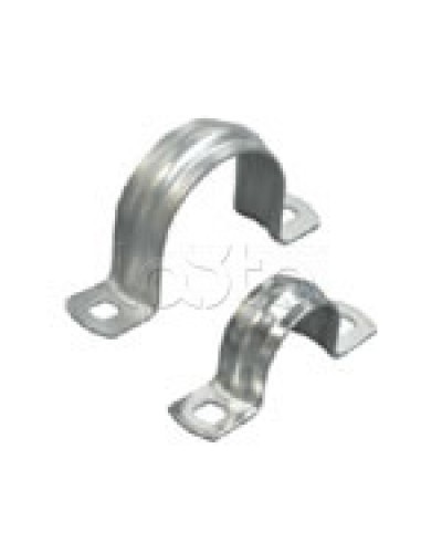 Скоба оцинкованная с двумя отверстиями для трубы D16мм, м.о.6,5-5,0мм (1уп=100шт) Экопласт (43616P) в Ногинске Держатели, клипсы, скобы Pintop.ru