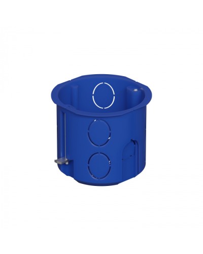 Коробка установочная для г/к D68x62мм с металл. лапками, межцентр 71мм, цвет синий IP20 Экопласт (44665) в Ногинске Распределительные коробки Pintop.ru