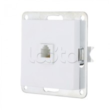 Розетка телефонная RJ-12 с накладкой (белый) LK 80 Экопласт (845504-1)