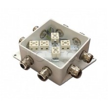 Коробка монтажная огнестойкая Гефест КМ-О (10к*10,0)-IP66-120х120, пять вводов