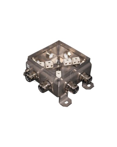 Коробка монтажная огнестойкая Гефест КМ-О (12к*6,0)-IP66 1212нерж, 8 вводов 123х123х60 в Ногинске Распределительные коробки Pintop.ru