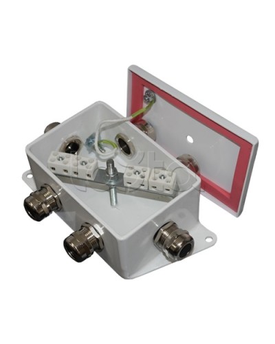 Коробка монтажная огнестойкая Гефест КМ-О (4к)-IP66-d, пять вводов 120х80х68 в Ногинске Распределительные коробки Pintop.ru