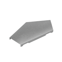 Крышка горизонтального угла 45 гр. 50 мм "ПЛЮС" INOX304 КМ-Профиль (KGLplus45-50 INOX304)