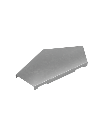 Крышка горизонтального угла 45 гр. 50 мм ПЛЮС INOX304 КМ-Профиль (KGLplus45-50 INOX304) в Ногинске Аксессуары для лотков Pintop.ru