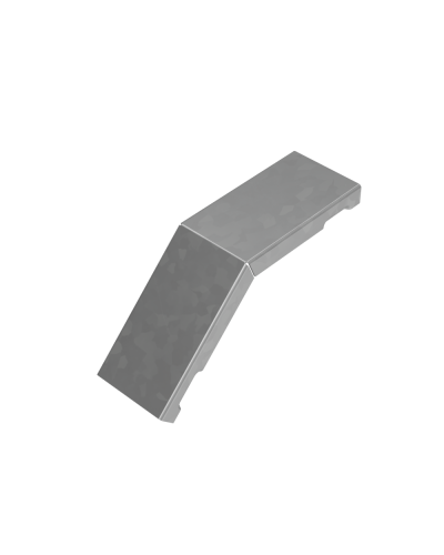 Крышка внешнего вертикального угла 45 гр. 50 мм ПЛЮС INOX304 КМ-Профиль (KVLplus45-50 INOX304) в Ногинске Аксессуары для лотков Pintop.ru