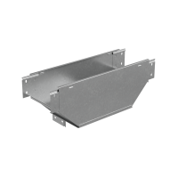 Т-ответвитель переходник 100х150-300 мм верт. c разворотом трассы на 90 гр. "ПЛЮС" (нижняя часть больше исходной) HD85 КМ-профиль (TDPVplus90-100-150-300 HD85)