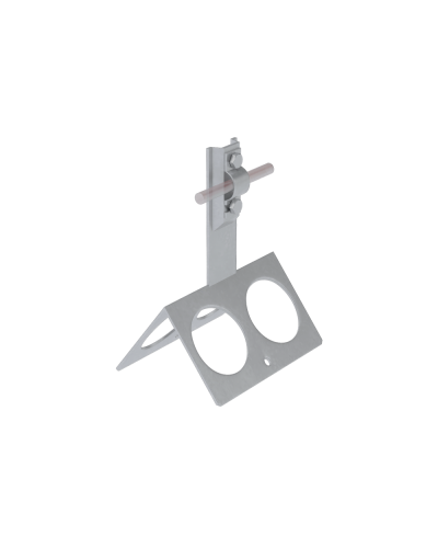 Коньковый держатель болтовой с широким основанием для прутка Ø 5-10 мм H80 мм INOX304 КМ-Профиль (BKDB-H80-D5-10 INOX304) в Ногинске Монтажные материалы Pintop.ru