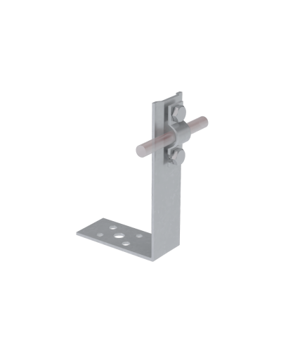 Угловой держатель болтовой для прутка Ø 5-10 мм H80 мм КМ-Профиль (UDB-H80-D5-10) в Ногинске Монтажные материалы Pintop.ru