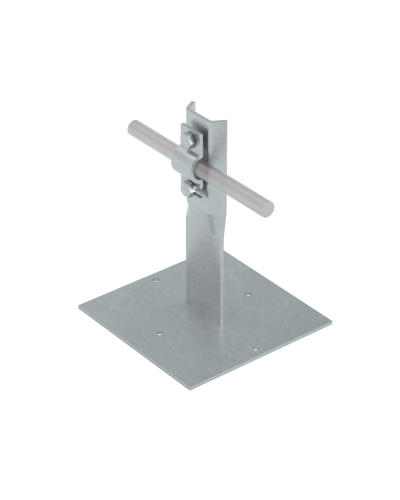 Приклееваемый держатель болтовой для прутка Ø 5-10 мм H150 мм CU КМ-Профиль (PDB-H150-D5-10 CU) в Ногинске Монтажные материалы Pintop.ru