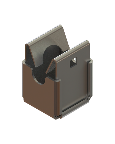 Держатель для прутка Ø 8 мм Быстрый монтаж INOX304 КМ-профиль (DBM-D8 INOX304) в Ногинске Аксессуары для лотков Pintop.ru