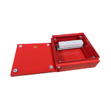 Коробка распределительная огнестойкая КРОПС, IP55, габаритные размеры 200х200х80 мм, для кабелей сечением до 10 мм2, 6 клемм КМ-Профиль (FRJB-KM-ST6-10-06-КРОПС-IP55)