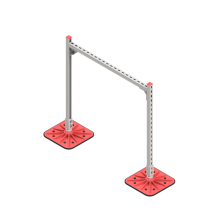 Опорная конструкция для горизонтальных прямоугольных воздуховодов и металлических лотков кабеленесущих систем TECHNORAPTOR FOOT 1000х1000 HD КМ-профиль (KM-TR-F-SSHRAD-1000-1000 HD)
