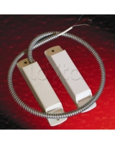 Извещатель охранный точечный магнитоконтактный взрывозащищенный Магнито-Контакт Аякс исп.10 (ИО 102-26/В) из антистатичного пластика черн. цвета (металлорукав из нерж. стали) в Ногинске Извещатели охранные (Ex) Pintop.ru