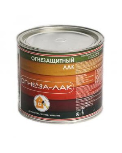 Лак огнезащитный акриловый Огнеза «ОГНЕЗА-ЛАК-ОД» для древесины и материалов изнеё, матовый, бесцветный, ведро 2,4л.(1,8 кг.) в Ногинске Огнезащитные краски Pintop.ru