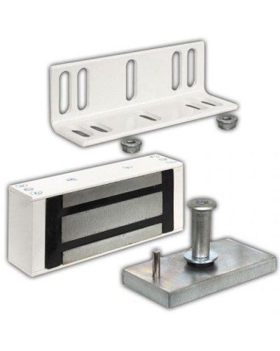 Замок электромагнитный Олевс М1-200 белый (с уголком) в Ногинске Электромагнитные замки Pintop.ru