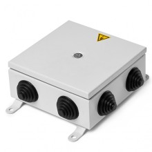 Коробка монтажная огнестойкая металлическая герметичная КМОМГ (12к х 2,5мм) 200х200х60 IP 66 (6 вводов) ПожТехКабель (076-504)