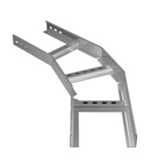 Угол горизонтальный 45° 200х80 (1,2) для лестничного лотка ПожТехКабель (650-313)