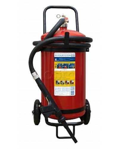 Огнетушитель ПОЖТЕХНИКА ОВП-40(з) МИГ летний (ФторПАВ) на съемн.тележке с перекр. стволом (баллон 50 л, ОТВ 40 л) в Ногинске Огнетушители Pintop.ru