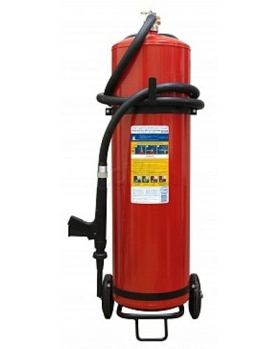 Огнетушитель ПОЖТЕХНИКА ОВП-80(з) МИГ летний (ФторПАВ) на съемн.тележке с перекр. стволом (баллон 100 л, ОТВ 80 л) в Ногинске Огнетушители Pintop.ru