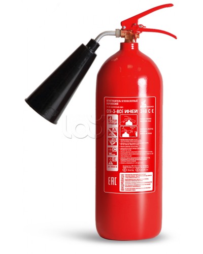 Огнетушитель ПОЖТЕХНИКА ОУ-3 ИНЕЙ (34В, до 10 000V) (баллон по ГОСТ 949) в Ногинске Огнетушители Pintop.ru