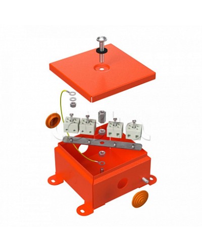 Коробка металлическая огнестойкая 70-0360-FR10.0-4 Е15-Е120 110х110х65 Промрукав (70-0360-FR10.0-4) в Ногинске Огнестойкие кабельные линии Pintop.ru