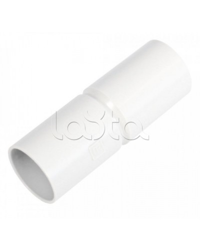 Патрубок-муфта белая д16 (100шт/1200шт уп/кор) Промрукав (PR.01716б) в Ногинске Повороты, муфты, тройники Pintop.ru
