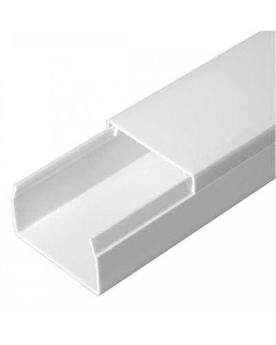 Кабель-канал белый 2-й замок в п/э 40х25 (24 м/уп) Промрукав (PR03.0053) в Ногинске Кабель-канал Pintop.ru