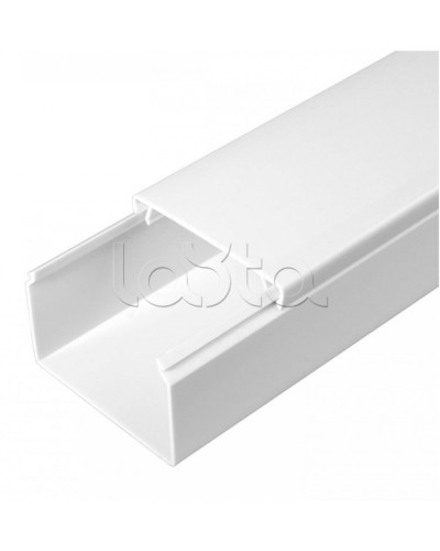 Кабель-канал белый 2-й замок в п/э 60х40 (18 м/уп) Промрукав (PR03.0055) в Ногинске Кабель-канал Pintop.ru