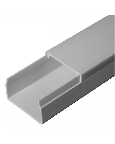 Кабель-канал серый RAL 7035 2-й замок в п/э 40х40 (60м/уп) Промрукав (PR03.0076) в Ногинске Кабель-канал Pintop.ru