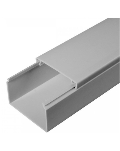 Кабель-канал серый RAL 7035 2-й замок в п/э 60х40 (40м/уп) Промрукав (PR03.0077) в Ногинске Кабель-канал Pintop.ru