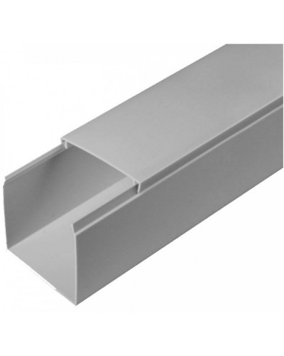 Кабель-канал серый RAL 7035 2-й замок в п/э 60х60 (24м/уп) Промрукав (PR03.0078) в Ногинске Кабель-канал Pintop.ru