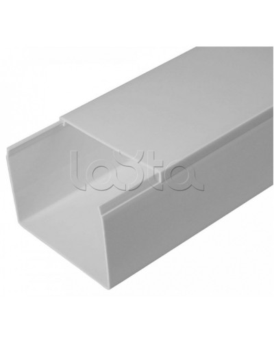 Кабель-канал серый RAL 7035 2-й замок в п/э 80х60 (18м/уп) Промрукав (PR03.0080) в Ногинске Кабель-канал Pintop.ru