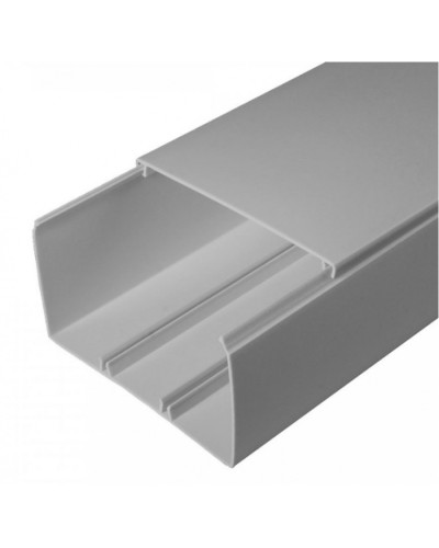 Кабель-канал серый RAL 7035 2-й замок в п/э 100х60 (16м/уп) Промрукав (PR03.0082) в Ногинске Кабель-канал Pintop.ru