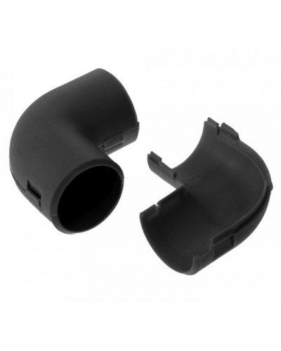 Соединитель угловой разборный черный д20 (5шт/550шт уп/кор) Промрукав (PR13.0174) в Ногинске Повороты, муфты, тройники Pintop.ru