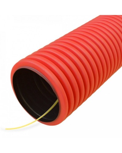 Труба гофрированная двустенная ПНД гибкая тип 750 (SN19) с/з красная д90 (50м/уп) Промрукав (PR15.0049) в Ногинске Труба гофрированная Pintop.ru