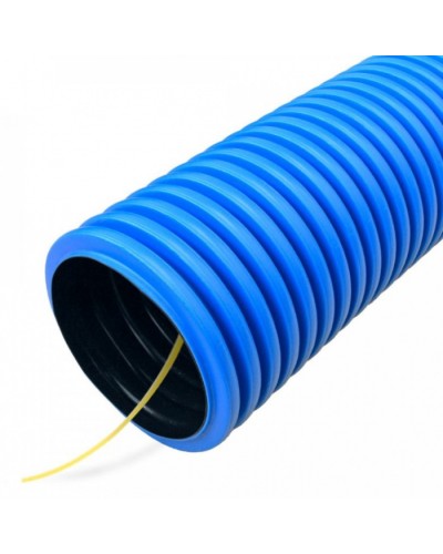 Труба гофрированная двустенная ПНД гибкая тип 750 (SN19) с/з синяя д90 (50м/уп) Промрукав (PR15.0050) в Ногинске Труба гофрированная Pintop.ru