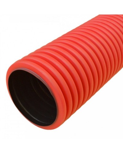 Труба гофрированная двустенная ПНД жесткая тип 750 (SN19) красная д90 5,7м (34,2м/уп) Промрукав (PR15.0128) в Ногинске Труба гофрированная Pintop.ru