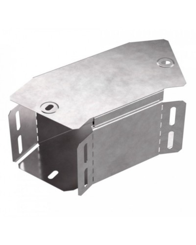 Угол горизонтальный 45 градусов с крышкой Стандарт 100х100 Промрукав (PR16.0425) в Ногинске Аксессуары для лотков Pintop.ru