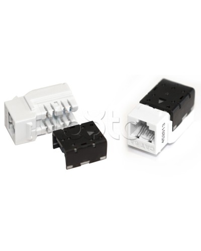 Вставка Keystone Jack RJ-45(8P8C), категория 6A, 110 IDC оранжевая Hyperline (KJNE-8P8C-C6A-90-OR) в Ногинске Модули Keystone Pintop.ru