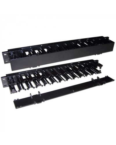 Кабельный органайзер 19 пластиковый, c крышкой, 1U LANMASTER (LAN-ORG/CVP-1U) в Ногинске Кабельные органайзеры Pintop.ru