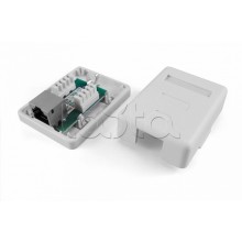 Розетка компьютерная RJ-45(8P8C) Hyperline SB1-1-8P8C-C5e-SH-WH