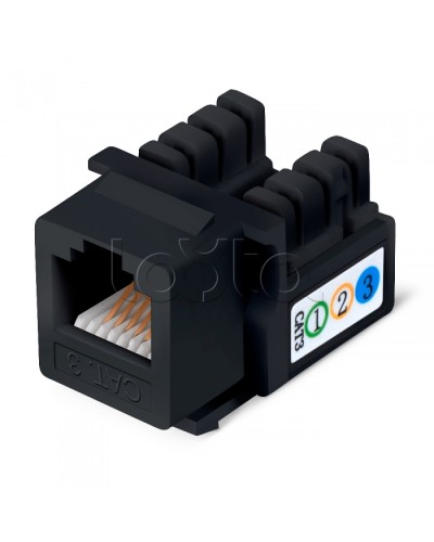 Вставка Cabeus KJ-RJ12-90-BK в Ногинске Модули Keystone Pintop.ru