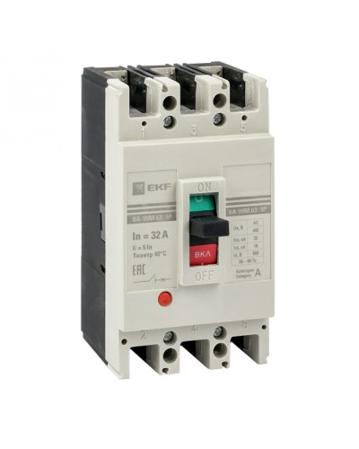 Выключатель автоматический ВА-99М 63/16А 3P 5In 25кА EKF PROxima (mccb99-3P5In63-16m) в Ногинске Электротехническое оборудование Pintop.ru