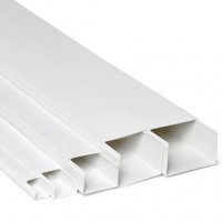 Кабель-канал 80x60x2000, двойной замок, белый (ПожТехКабель)