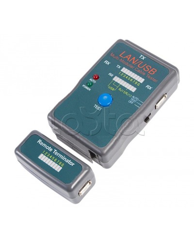 Тестер кабеля универсальный RJ-45+USB (HY-251454CT) REXANT 12-1011 в Ногинске Тестеры для систем видеонаблюдения Pintop.ru