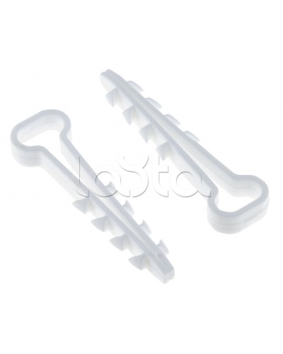 Дюбель-хомут (5х10 мм) для плоского кабеля белый (100 шт.) EKF PROxima (plc-cd1-5x10w) в Ногинске Крепеж: Дюбели, шурупы, саморезы Pintop.ru