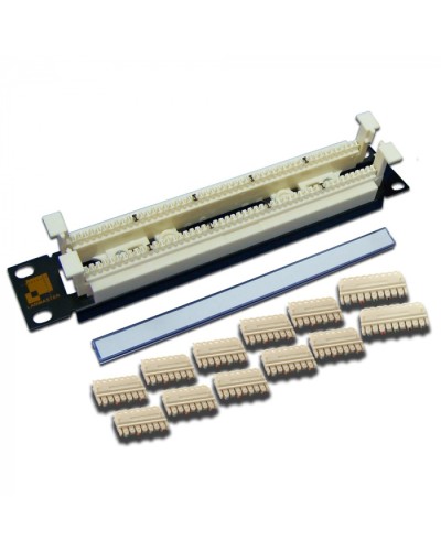 50-парный 110 кросс 10 1U, блоки в комплекте LANMASTER (LAN-RS110-50FT/10) в Ногинске Патч-панели Pintop.ru